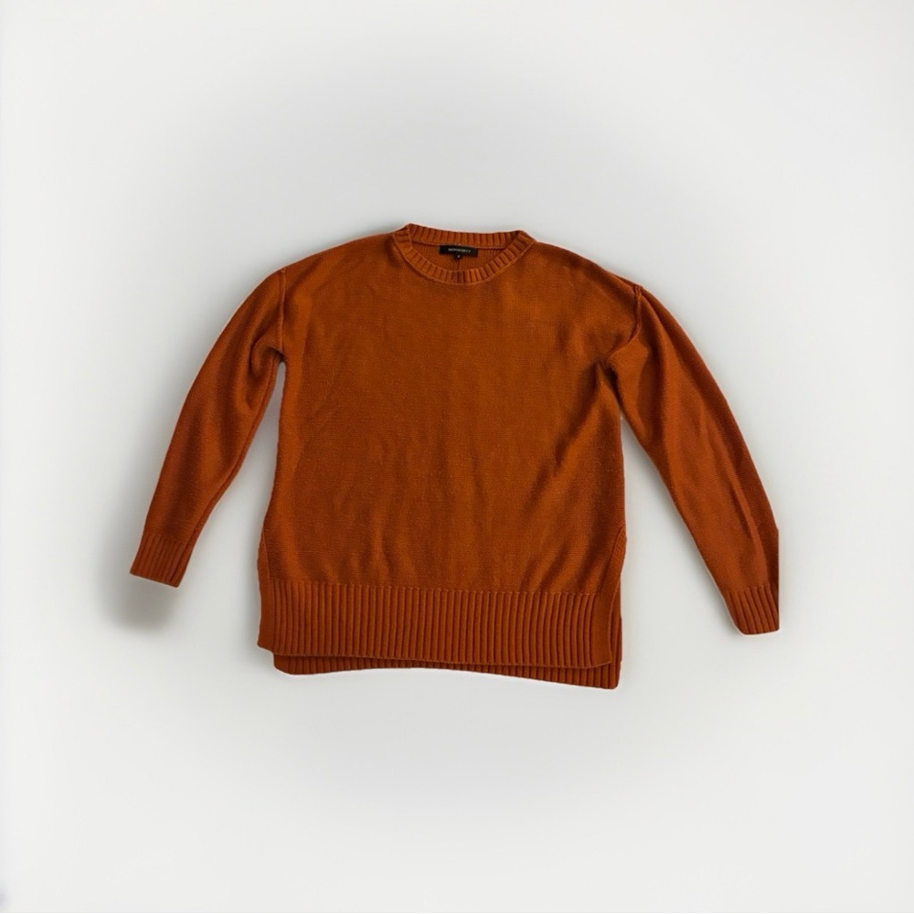 Elegant Burnt Orange Crewneck Sweater